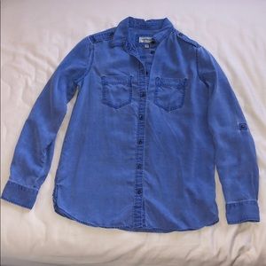 Express blue boyfriend shirt